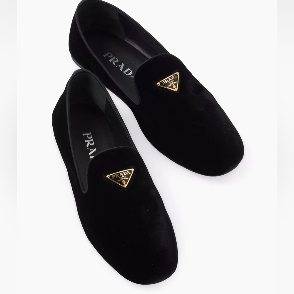 Black Velvet Loafer